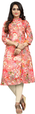Saarah Women Floral Print Straight Kurta(Multicolor)