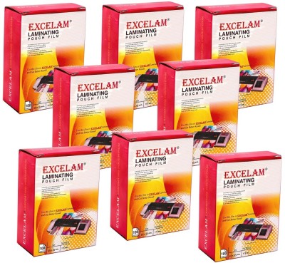 Excelam Lamination Pouch Size 65mmX95mm 175 Micron (100 Sheets Per Pack ) ID Badge Laminating Sheet(175 mil Pack of 8)