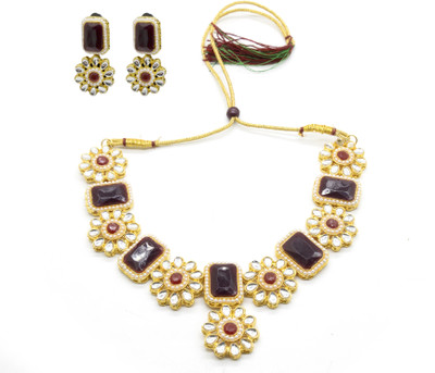 VIVA VIRAL Brass Red, Gold Jewellery Set(Pack of 1)