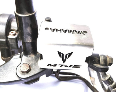 RawatZ Brushed Stainless Steel Front Disc Brake Master Cylinder Guard Bike Crash Guard Rope(Yamaha)
