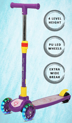 Little Olive Tikes 4 Level Height Adjustable Scooter for Kids with LED Lights(Purple)