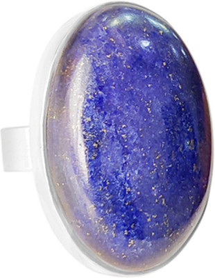 Shubhanjali Lapis Lazuli Oval Shape Adjustable Crystal Stone Finger Ring Stone Lapis Lazuli Ring