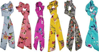 Savitri random design and colour Rubber Band(Pack of 6)