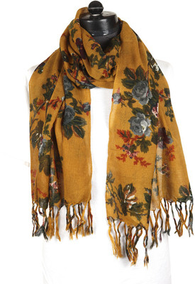 KIRE NE Printed Wool Blend Girls Scarf, Stole, Fancy Scarf