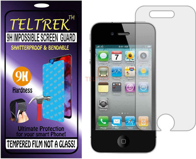 TELTREK Tempered Glass Guard for APPLE IPHONE4 (Flexible Shatterproof)(Pack of 1)