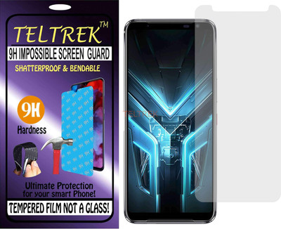 TELTREK Tempered Glass Guard for ASUS ROG PHONE 3 STRIX ASUS I003D (Flexible Shatterproof)(Pack of 1)