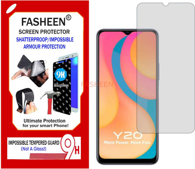 Fasheen Tempered Glass Guard for VIVO Y20 (Flexible Shatterproof)(Pack of 1)