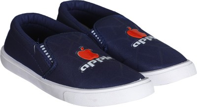 KF KOVAFIT Zender Apple printed Shining Mesh Loafer Slip On Sneakers For Men(Navy)