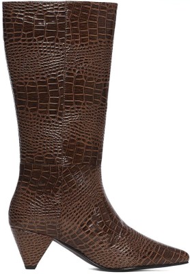 SAINT G Saint G Brown Calf Length Boots Boots For Women(Brown)