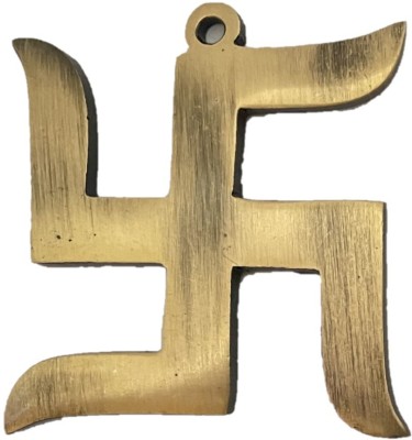 UAPAN Brass Swastik Door Hanging Decorative Showpiece(Gold) Decorative Showpiece  -  5.5 cm(Brass, Gold)