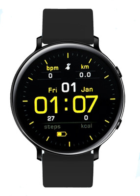 Time Up New Launch With Mic.& Speaker,BT Call,Music,Pedometer ,Heart & Sleep Monitor Smartwatch(Black Strap, Free Size)