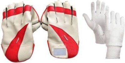 Wetics Champ Wicket Keeping Gloves Combo With Inner Gloves (Color May Vary) Wicket Keeping Gloves(Multicolor)