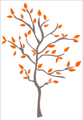 sp decals 55 cm abstract decorative tree leaves wall sticker Self Adhesive Sticker(Pack of 1)