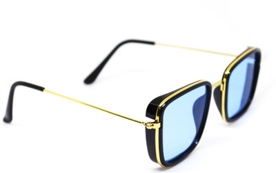Cripto Retro Square Sunglasses(For Men & Women, Blue)