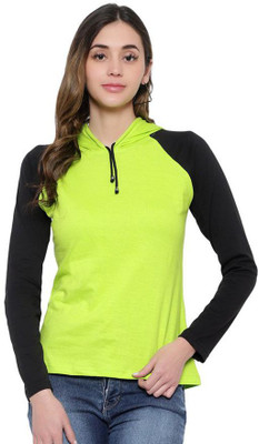 Bi Fashion Full Sleeve Color Block Women Sweatshirt