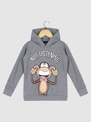 Lazy Shark Full Sleeve Printed Girls Sweatshirt