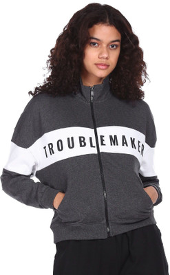 FLYING MACHINE Full Sleeve Solid Women Sweatshirt