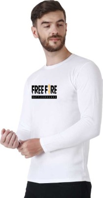 OJSR Embroidered Men Round Neck White T-Shirt