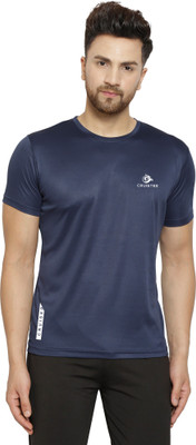 Cruister Typography Men Round Neck Blue T-Shirt