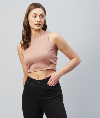 Chimpaaanzee Party Solid Women Pink Top