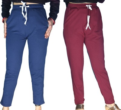 Fashion India Solid Women Blue, Maroon Track Pants