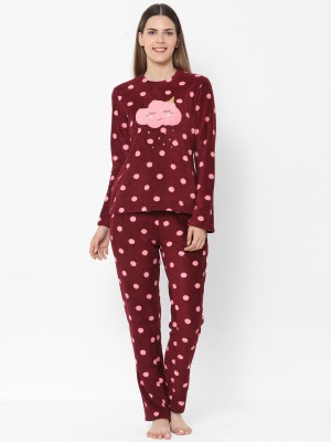 SWEET DREAMS Polka Print Women Track Suit