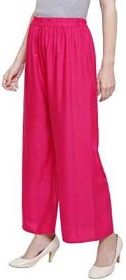 ushagarments Flared Women Pink Trousers