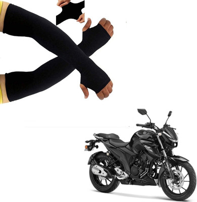 AuTO ADDiCT Cotton Arm Sleeve For Men & Women(XL, Black)