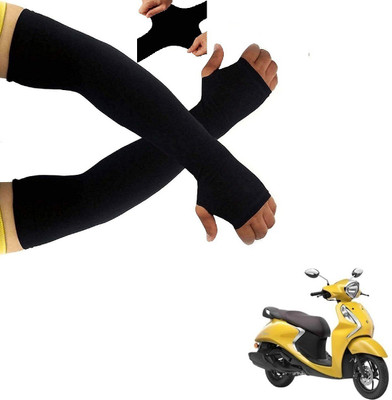 AuTO ADDiCT Cotton Arm Sleeve For Men & Women(XL, Black)