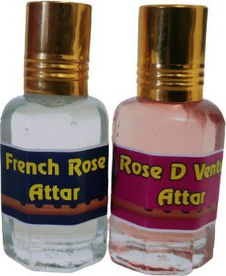kah attar FRENCH ROSE & ROSE D VENTUS ATTAR 12ML EACH Floral Attar(Floral)