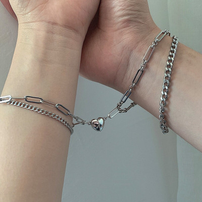 ruby collection Dori, Stainless Steel Silver Bracelet Set