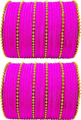 RADHA MOHAN EMPIRE Fabric, Glass Bangle Set(Pack of 60)