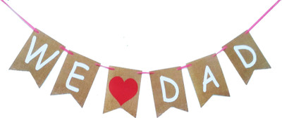 FUNCART We love dad for father's day/Super dad ever/best dad ever/my super dad Banner(4.11 ft, Pack of 1)