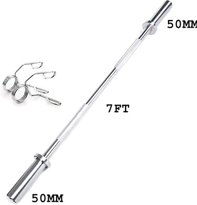 Scorpion 7 Feet Straight Olympic Barbell Rod (30 mm Internal Dia & 50mm Outer Dia) Weight Lifting Bar