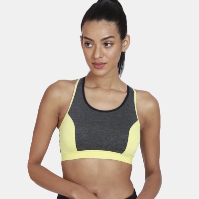 Rosaline By Zivame Women Sports Non Padded Bra(Black)