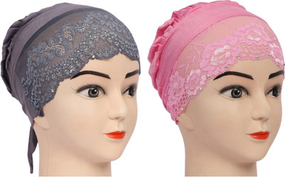 MONATI Solid Skull Cap Cap(Pack of 2)
