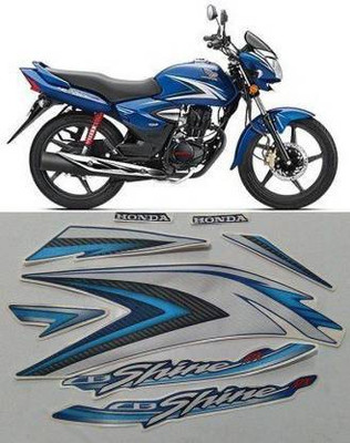 SunStick Sticker & Decal for Bike(Blue, Silver)