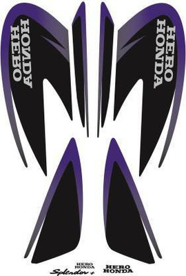 SunStick Sticker & Decal for Bike(Black, Blue)
