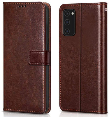 COVERBLACK Flip Cover for SAMSUNG S20 FE 5G 6.5 inches(Brown, Grip Case, Pack of: 1)