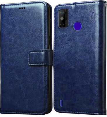 Casotec Flip Cover for Tecno Spark 6 Go(Blue, Pack of: 1)