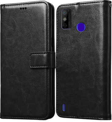 Casotec Flip Cover for Tecno Spark 6 Go(Black, Pack of: 1)