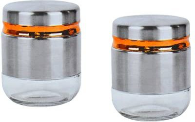 Homies Glass Utility Container  - 350 ml(Pack of 2, Clear)