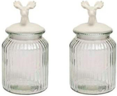 Homies Glass Utility Container  - 250 ml(Pack of 2, Clear)