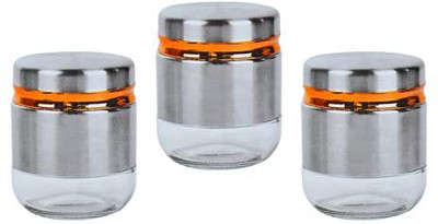 Homies Glass Utility Container  - 350 ml(Pack of 3, Clear)