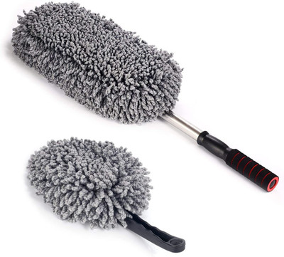 CarEempire Car Microfiber Duster, Car Microfiber Duster with Extendable Handle Wet and Dry Duster Set(Pack of 2)