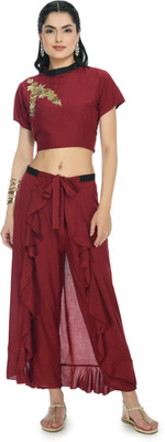 Tillu Pillu Women Crop Top Palazzo Set