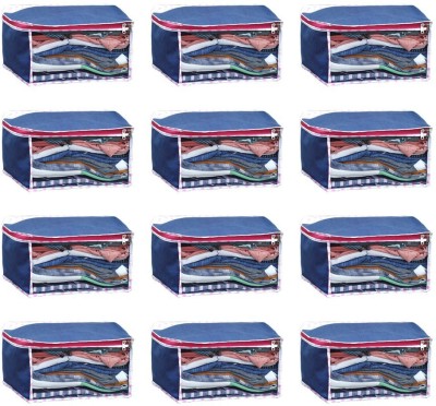SH NASIMA 12 N Blue Blouse Cover Cloths Cover Non Woven Set Of 12 12(NEAVY BLUE)