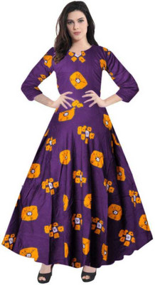 PVR Flared/A-line Gown(Purple)