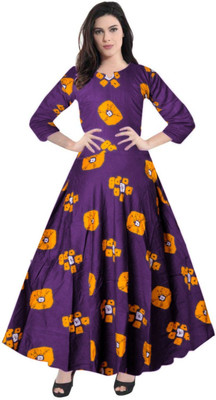 PVR Flared/A-line Gown(Purple)
