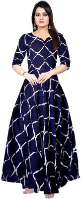 PVR Flared/A-line Gown(Blue)